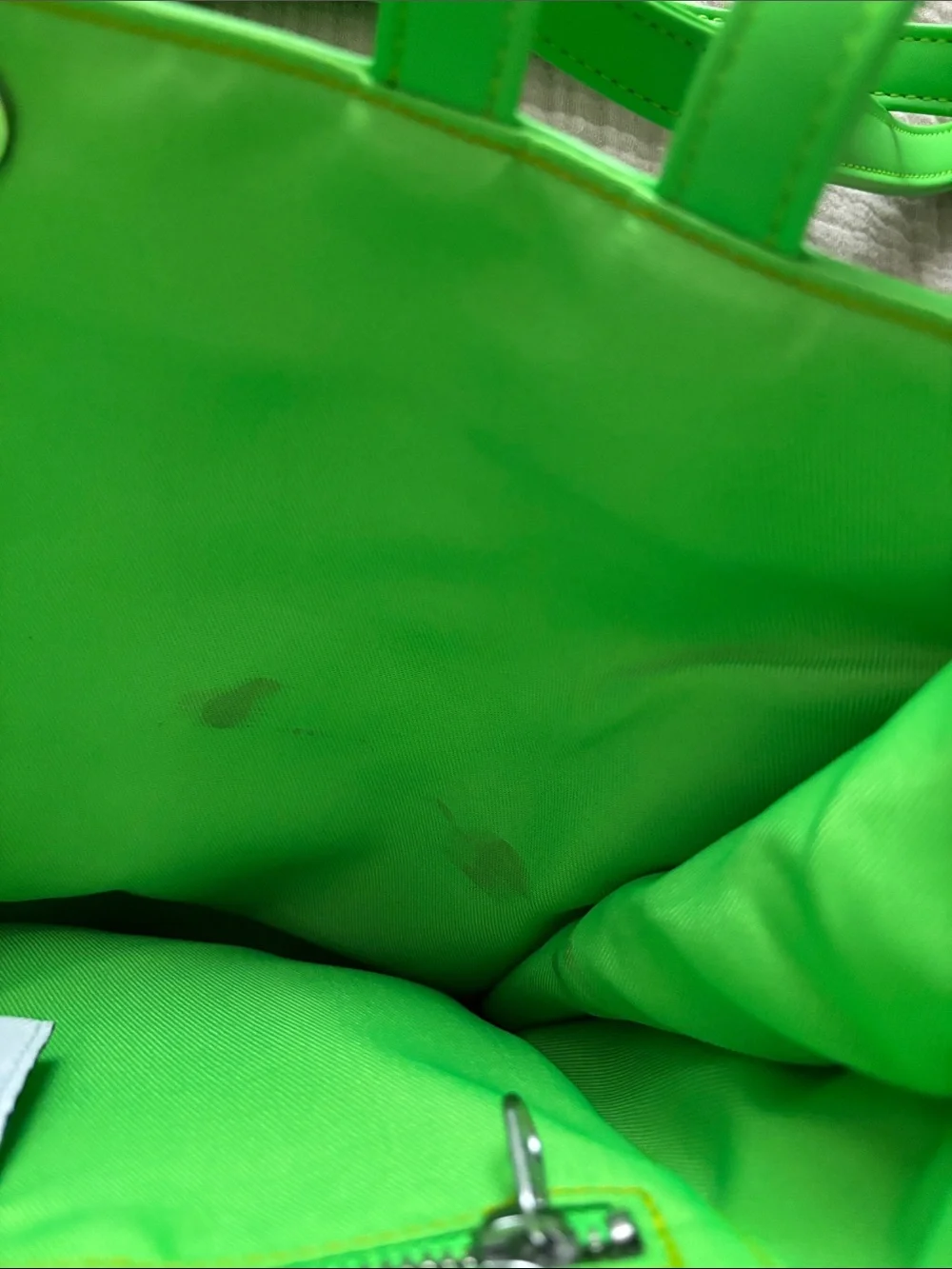 Telfar Neon Green Leather Tote Bag